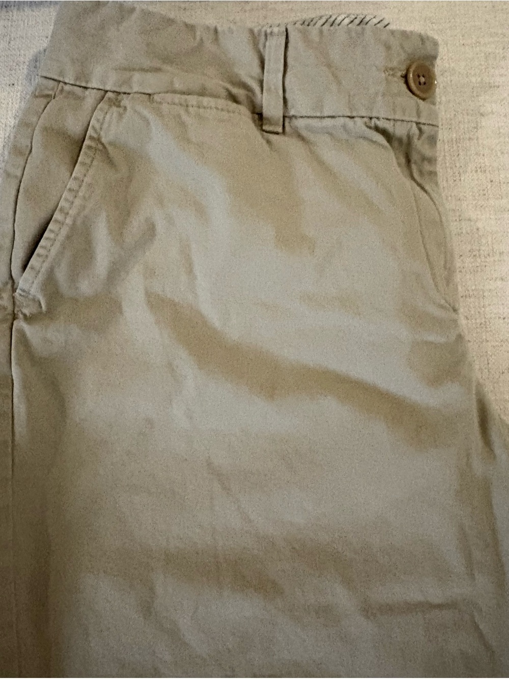 Loft chic khaki/beige shorts front and back pockets size 10 comfortable stylish - Picture 2 of 6